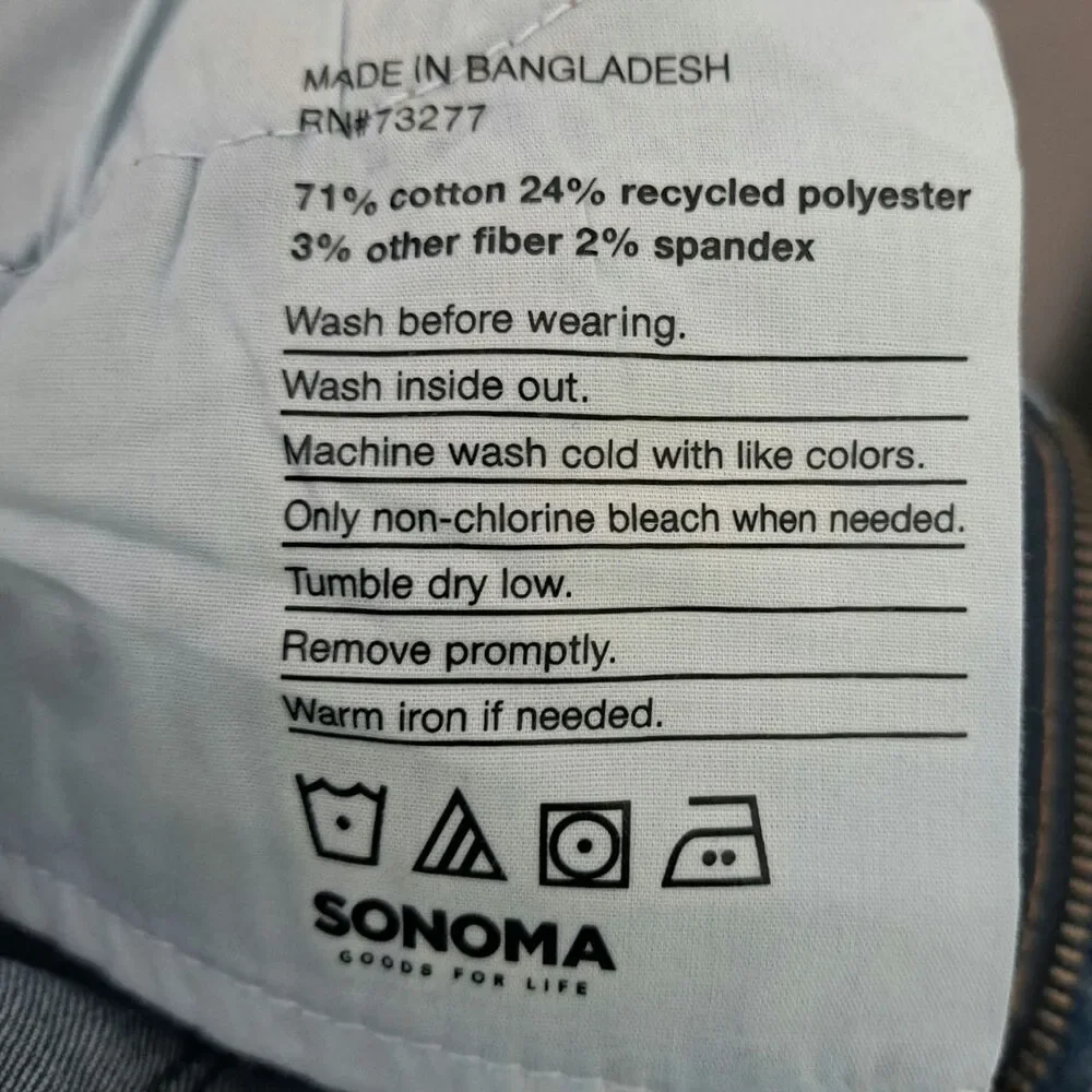 Sonoma Straight Crop High Rise Jeans Blue Denim Size 6 NWT - Picture 5 of 7